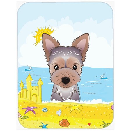 SKILLEDPOWER Yorkie Puppy Summer Beach Mouse Pad; Hot Pad or Trivet SK256644